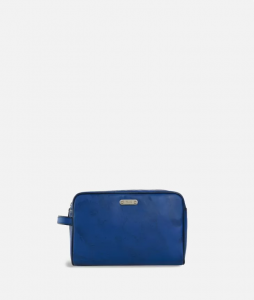 Beauty case in tessuto Geo blu