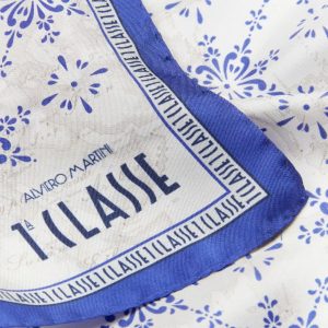 Foulard stampa Capri 70 x 70 Bianco