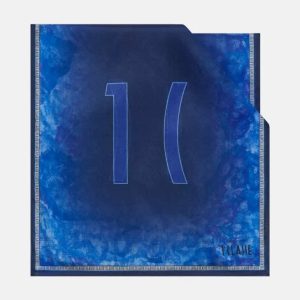 Sciarpa Geo Sfumato 45 x 180 Blu Tirreno